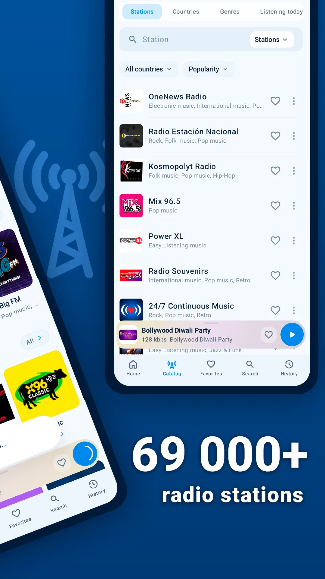 PCRADIO Android station catalog